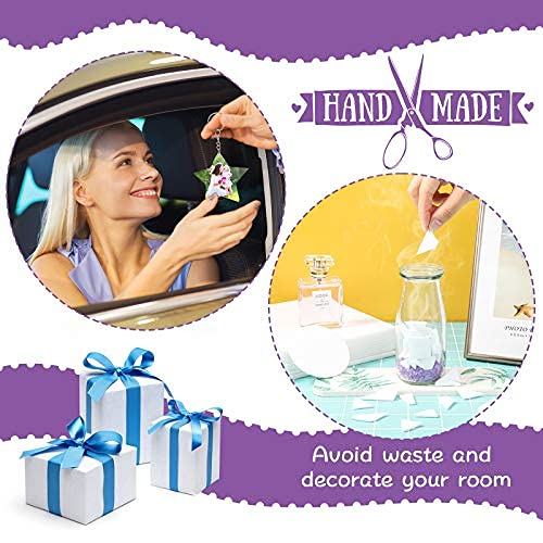 8 x 8 Inch Sublimation Air Freshener Sheets Felt Large-Size Car White Fragrant Blank Air Freshener Sheets DIY Auto Scented Sheets for Car Home Use Heat Press Decor for Various Styles, 12 Pieces Maitys