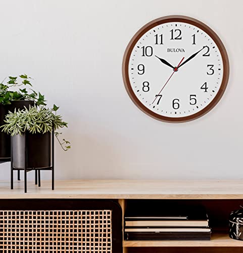 Bulova Clocks Model C4899 Clarity, Warm Walnut Bulova