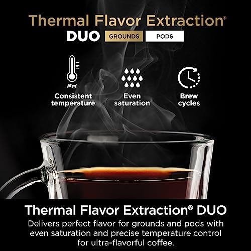 Ninja Drip Coffee Maker With K Cup Combo, DualBrew Pro Specialty Coffee System, Coffee Machine Compatible with K-Cup Pods, 12 Cup Single Serve Coffee Makers with Paper Filter, CFP301 Ninja