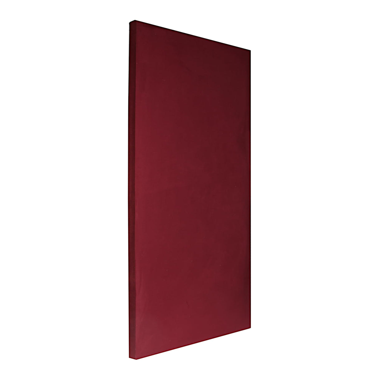 ATS Acoustics Sound Absorbing Microsuede Fabric Studio Acoustic Panel Wall Art 24" x 48" x 2" Square Edge (Wine) ATS Acoustics