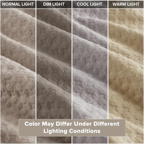 Comfort Spaces Taupe Queen Duvet Cover Set - 3 Pieces Breathable Dotted Weave Texture Duvet Sets, Modern Farmhouse Boho Duvet Cover & Sham, All Season Microfiber Queen Bed Set, Full/Queen Comfort Spaces