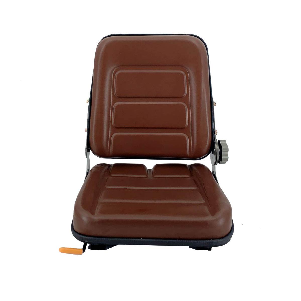 Cozyel PVC Forklift Seat Suspension Tractor Seat with 140° Adjustable Back | Brown | Fits Excavator Forklift, Tractor, Skid Loader, Backhoe Dozer Telehandler, Heavy Mechanical Seat Cozyel
