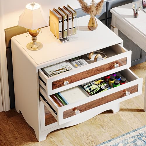 Tribesigns File Cabinet with 3 Drawers, Wood Lateral Filing Cabinet for A4/Letter/Legal Size, Office Storage Cabinet Printer Stand for Home Office Tribesigns