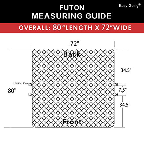 Easy-Going Futon Sofa Slipcover Reversible Sofa Cover Armless Cover Furniture Protector Couch Cover Water Resistant Pets, Kids, Children, Dog, Cat Gray/Light Gray Easy-Going
