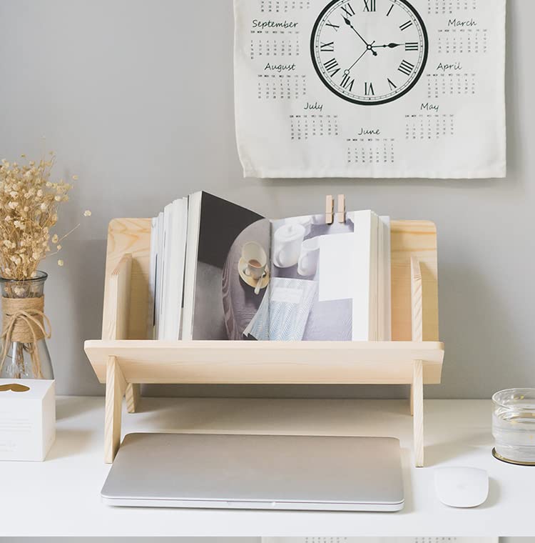 Fox Claw Wood Bookcase in Living Room/Home/Office, Desktop Book Shelf Organizer Bookshelves Storage Rack for CDs/Magazine/Books Display (Style V) Fox Claw