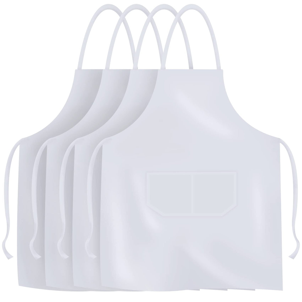 MR.R Sublimation Blanks White Aprons,Sublimation Bib Aprons,Unisex White Apron for Heat Transfer Printing,Kitchen Crafting BBQ,25x30 inch (2) MR.R