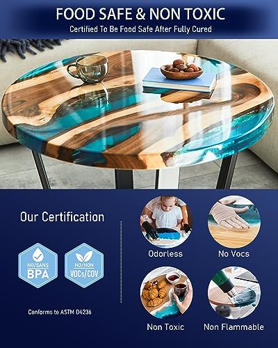 Nicpro 0.75 Gallon Deep Pour Epoxy Resin Kit, 2 to 4 Inch Depth Crystal Clear & High Gloss, Bubble Free Epoxy Resin for Craft River Table,Wood Filler, Bar Top, Coating Casting, Self Level 2:1 Nicpro