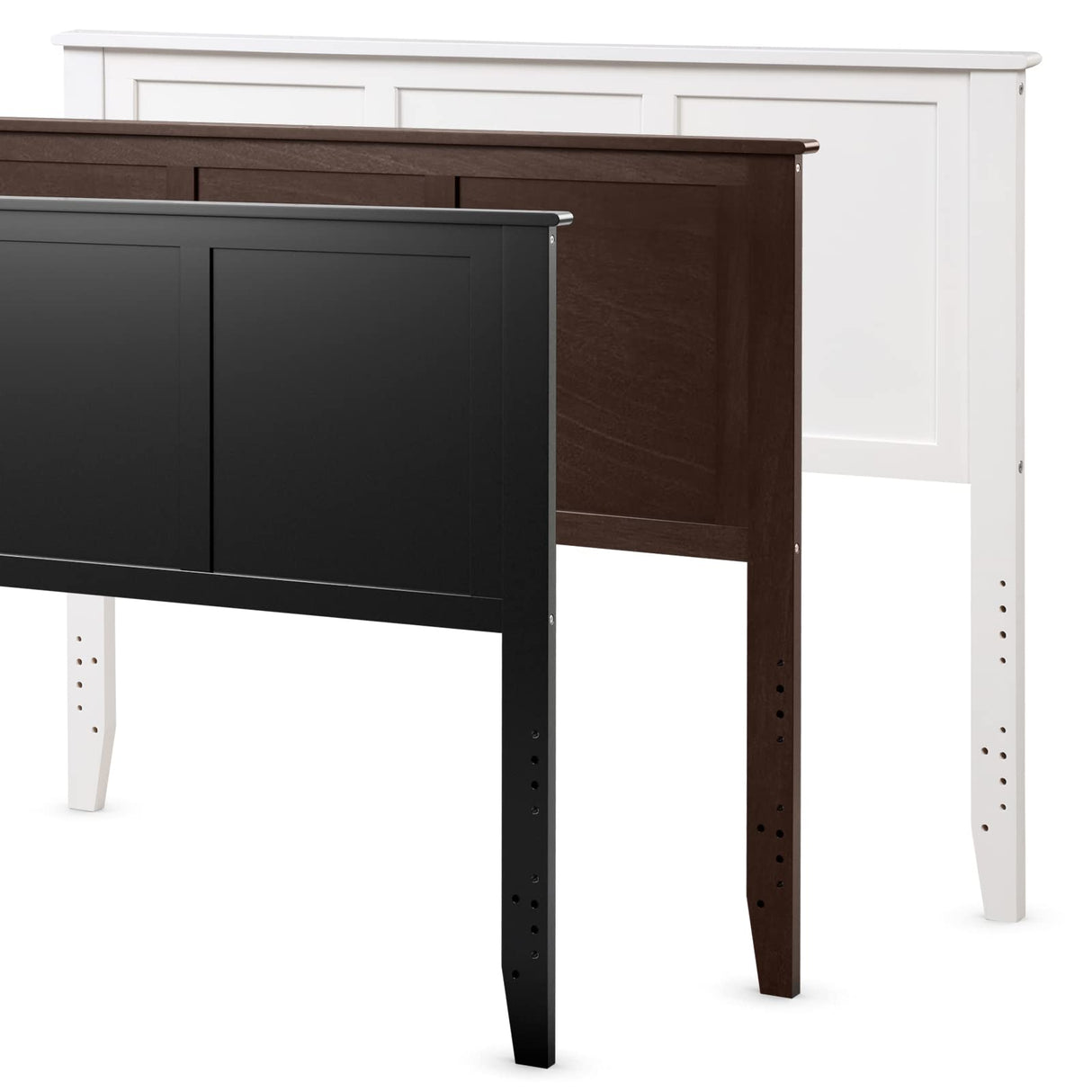 Giantex Adjustable Black Wooden Headboard for Full Beds with Solid Pine Construction Giantex