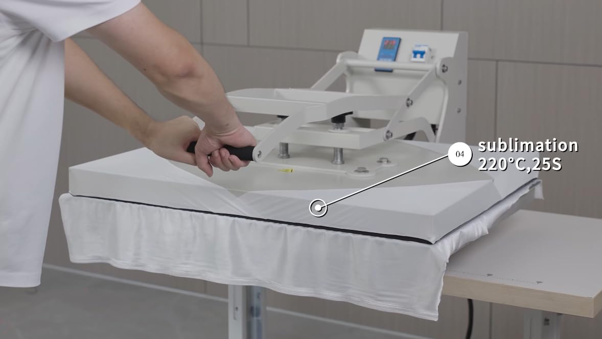 RENDGO Heat Press Machine 24x32-4500W Power Manual Heat Press Machine, Large Format Heat Transfer Machine for T-Shirt RENDGO