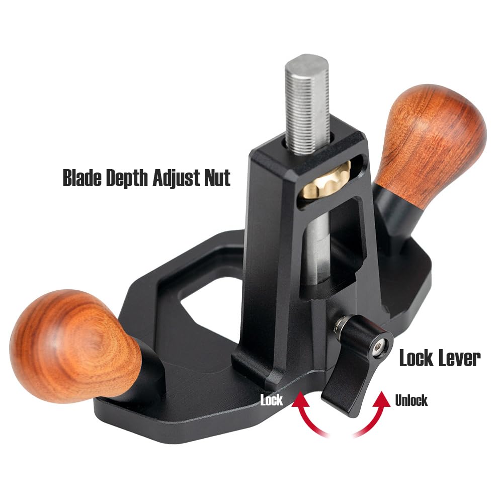 TOOLCOOL Router Plane Handheld Woodworking Tool Simple and Effective Plow Plane for Tuning Joinery Cutting Grooves Mortise (Wood Grip) Toolcool