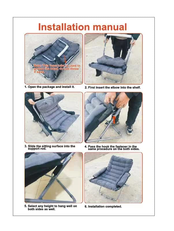 Modern Lazy Chair with Ottoman, Folding Lounge Reclining Sofa Chair with Armrest Comfy Lounge Chair Leisure Chair with Side Pocket for Bedroom, Balcony, Living Room, Office, Grey Generic