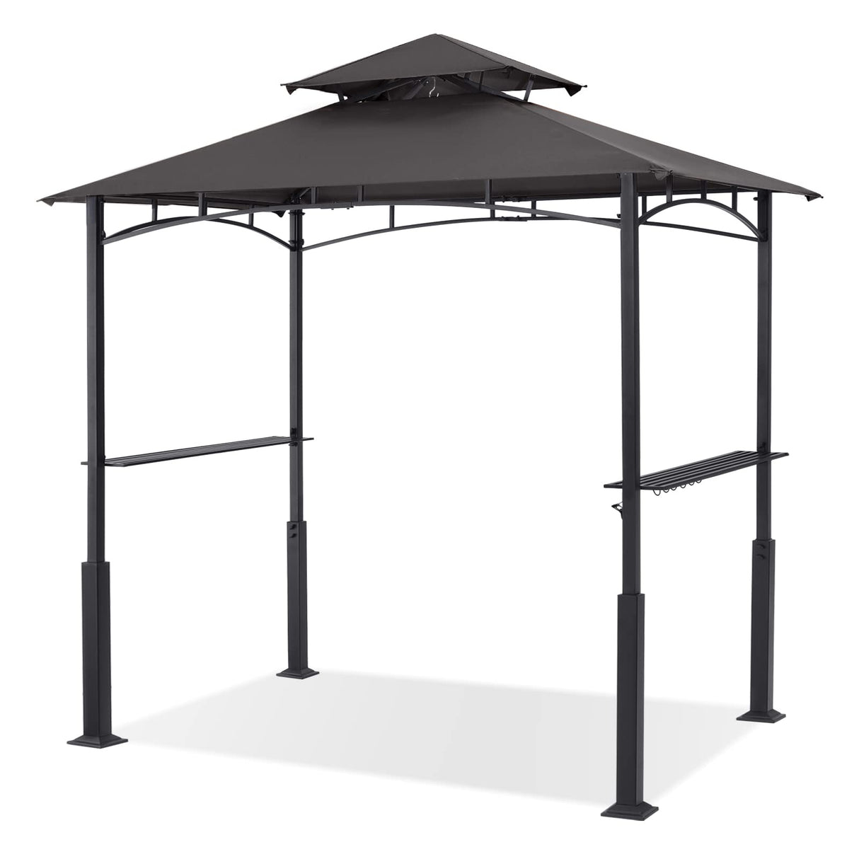 ABCCANOPY 8'x 5' Grill Gazebo Canopy - Outdoor BBQ Gazebo Shelter with LED Light, Patio Canopy Tent for Barbecue and Picnic (Dark Gray) ABCCANOPY