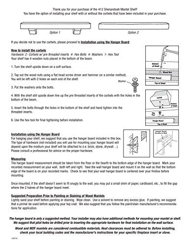 Pearl Mantels 412-60-70 Shenandoah Pine 60-Inch Fireplace Mantel Shelf, Rustic Cherry Pearl Mantels