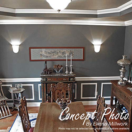 Ekena Millwork PNL16X20AS-02 16"W x 20"H x 1/2"P Ashford Molded Scalloped Wainscot Wall Panel Ekena Millwork