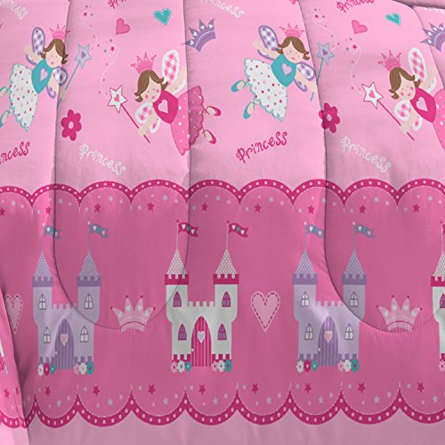 Dream Factory Magical Princess Ultra Soft Microfiber Girls Comforter Set, Pink, Twin dream FACTORY