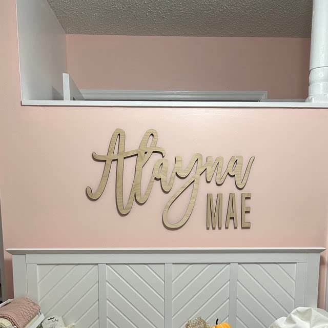 Custom Nursery Name Sign, Personalized with First and Middle Name, Baby Nursery Decor Kobasic Creations