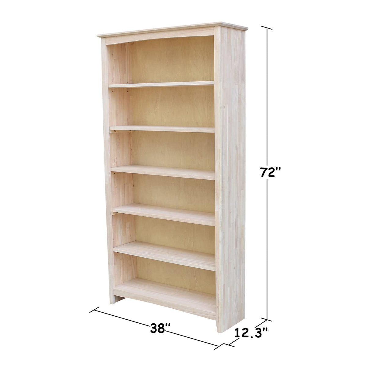 International Concepts Shaker Bookcase - 72 in H International Concepts
