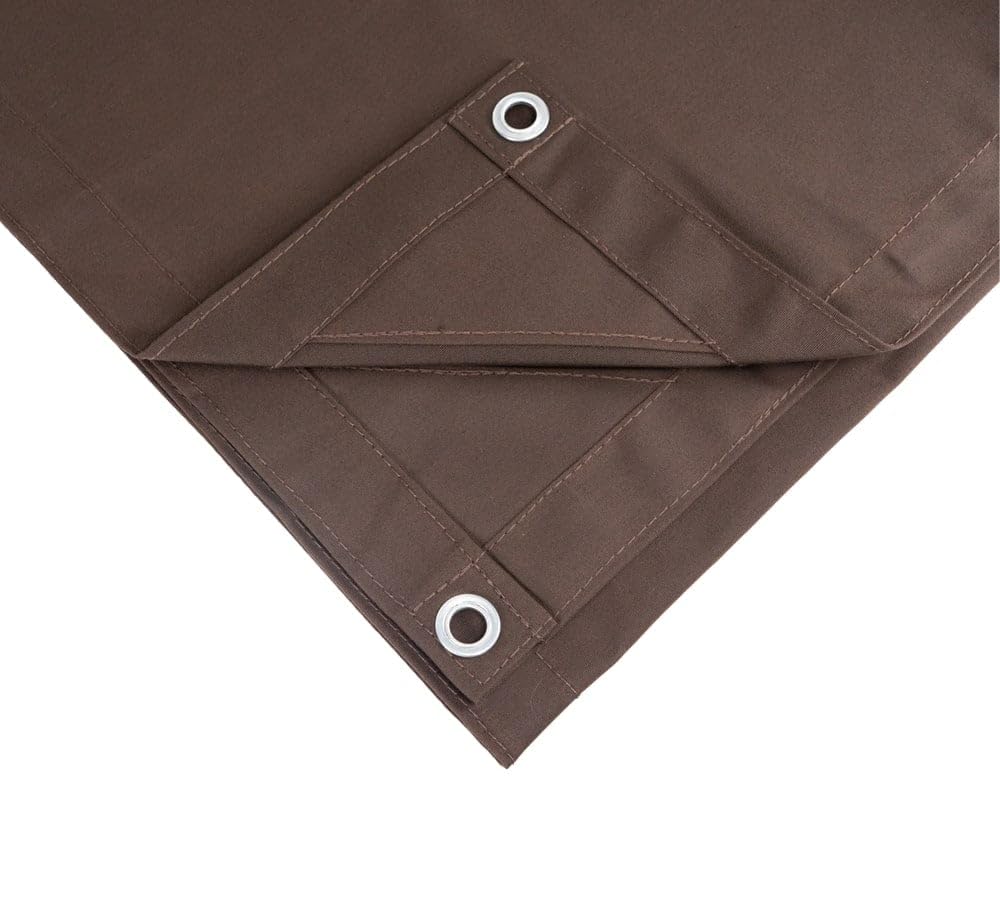 Mytee Products 20' x 40' Dark Brown 12oz Canvas Tarp with Grommets - Water Resistant - Heavy Duty Canvas Tarps - Multipurpose Tarpaulin Cover for Canopy Tent, Roof, Camping, Semi Trucks & Cargo Mytee Products
