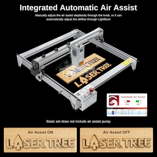 LASER TREE Laser Engraver, 40000mW(40W)Output Power Laser Engraver Machine, High Precision Laser Cutter and Engraver for Wood & Metal Paper Acrylic Glass Leather etc, Class 4 (Basic) LASER TREE