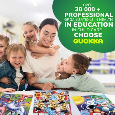 QUOKKA Puzzles for Kids Ages 4-6 - Set of 4x60 Jigsaw Puzzles for Toddlers 3-5 - Space, Dino, Firefighters Toys for Children 6-8 yo - Gift Educational Game for Boys & Girls QUOKKA