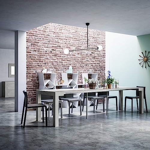 Mobili Fiver, First, Extendable Console Table, Oak, for 4-14 People, Space-Saving Dining Table, Italian Furniture Mobili Fiver