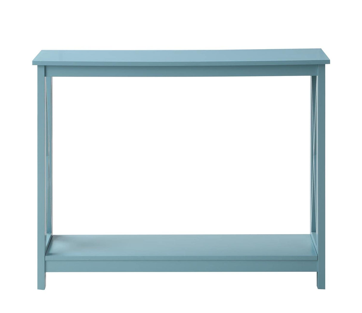 Convenience Concepts Oxford Console Table with Shelf, Sea Foam Blue Convenience Concepts
