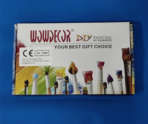 Wowdecor Paint by Numbers Kits for Adults Kids, DIY Number Painting - Starry Night by Van Gogh Beautiful Sky 40 x 50 cm Stamped Canvas (Frame) Wowdecor