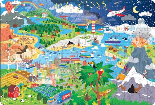 Usborne Book and Jigsaw Planet Earth: An Interactive Exploration of Our World Through a 300-Piece Puzzle and Illustrated Guide on Environments, Climate Change, and More Usborne