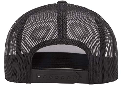 Yupoong Men's YP Classic Trucker Cap Front, Black/White/Black, OSFA Yupoong