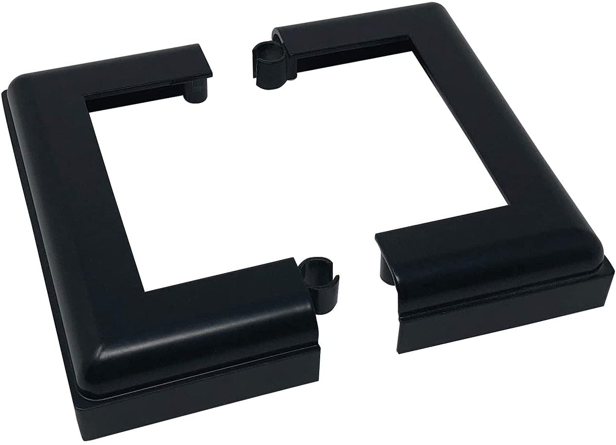 Nuvo Iron ADPBS4 Aluminum 4X4 Post Skirt Base, 1 Count (Pack of 1), Black Nuvo Iron