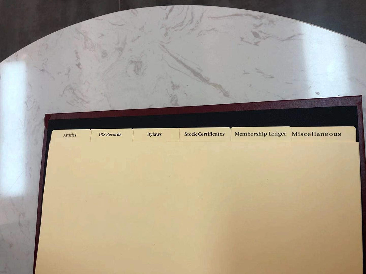Corporation Binder with TABS CORP PAPER PRODUCTS