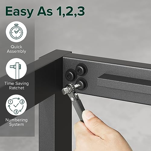 ZINUS Paul Metal and Wood Platform Bed Frame / No Box Spring Needed / Wood Slat Support / Easy Assembly, Full Zinus