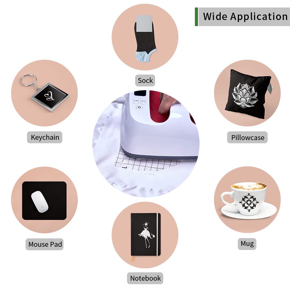 Black Transfer Sheets, 10 Pcs 12"x 12" Solid Plain Color Pre-Printed Sublimation Paper for Heat Press Mug, DIY T- Shirts, Coasters Lucky Goddness