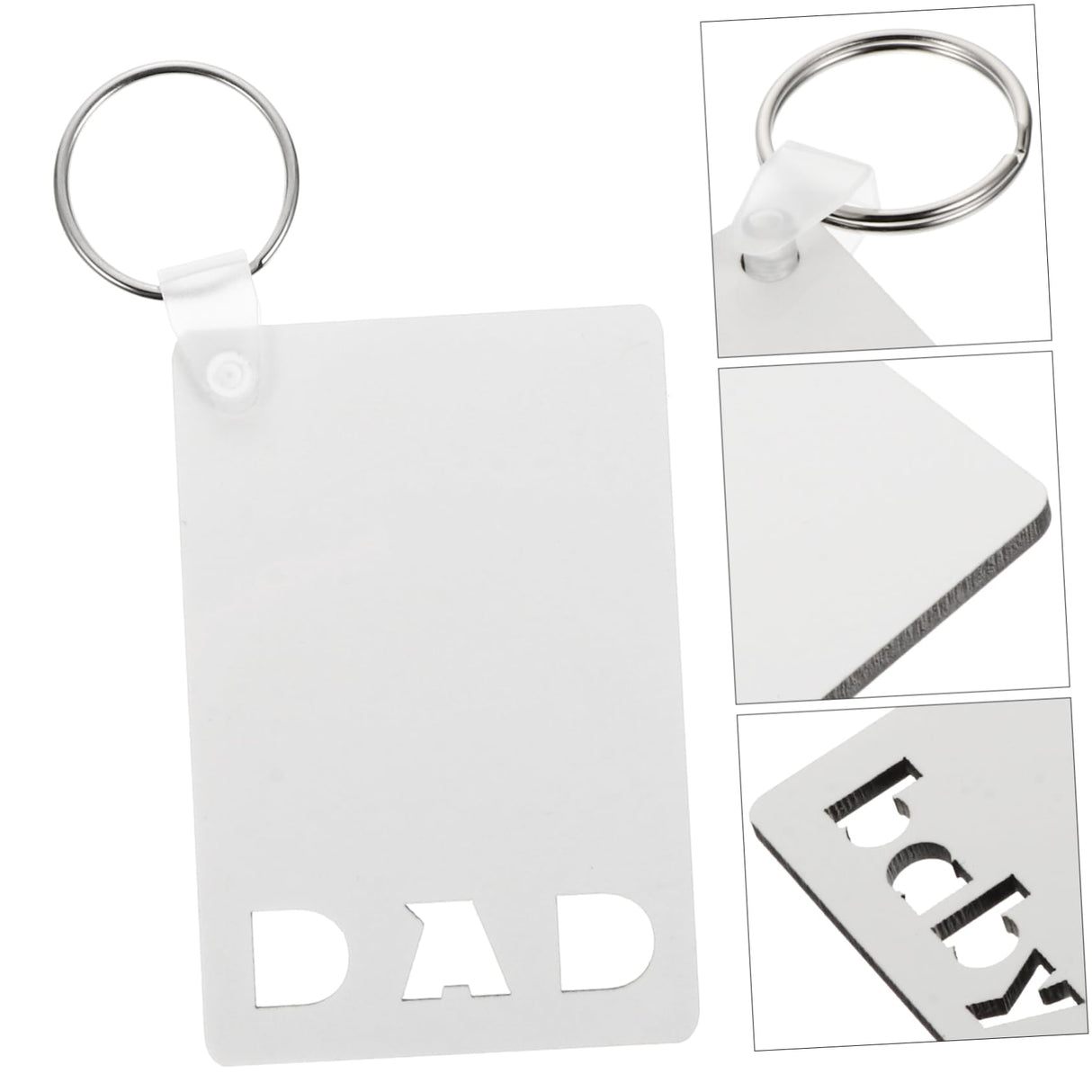 Didiseaon 18 Pcs Dye Sublimation Keychain Sublimation Coating Picture Keychains Sublimation Blanks Sublimation Pens Rectangle Sublimation Keychain Blanks Blank Board Spray Baby Didiseaon
