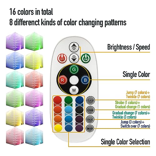 OZIS 1 Door Inflatable Photo Booth Enclosure 8.2ftx8.2ft with Blower 16 Colors Portable Inflatable Photo Booth Tent for Wedding, Party, Events, Proms, Birthday, Bars (White) OZIS