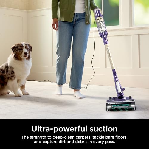 Shark POWERDETECT Ultra-Light Corded Stick Vacuum with DuoClean Technology, Self-Cleaning Brushroll for No Hair Wrap, Anti-Allergen Complete Seal, and Odor Neutralizer Technology, HZ4002 Shark