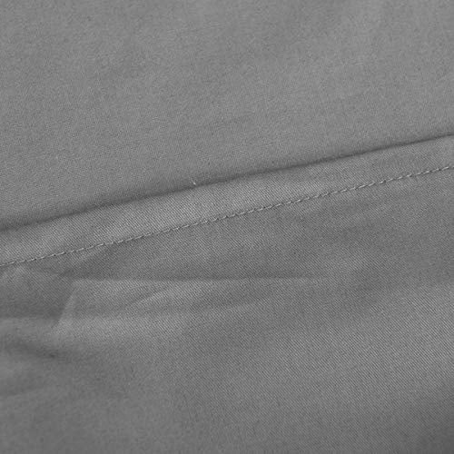 NHNHN Fitted Sheet-Deep Pockets-Soft Microfiber-Easy Care-Shrinkage and Fade Resistant-Fitted Sheets Queen Size for Girl Woman Teens Kids-Only 1 Fitted Sheet (Queen,Light Grey) NHNHN