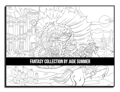 Fantasy Collection: An Adult Coloring Book with 100+ Incredible Coloring Pages of Mermaids, Fairies, Vampires, Dragons, and More! WoodArtSupply