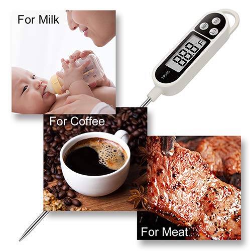Digital Instant Read Meat Thermometer Kitchen Cooking Food Candy Thermometer for Oil Deep Fry BBQ Grill Smoker Thermometer by AikTryee AikTryee