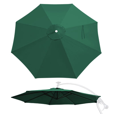 YardGrow 10ft 8 Ribs Canopy Replacement for Cantilever Umbrella, Canopy ONLY, Frame NOT Included (Green)