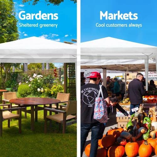 10×30 FT White Party Tent, Waterproof Outdoor Wedding Canopy Without Removable Sidewalls, Spacious Gazebo Shelter for Patio, BBQ, Birthday & Special Events, Commercial Grade Heavy Duty Frame Curtainboro