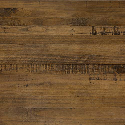 Walker Edison Modern Farmhouse Dining Table Wood Small Dining Room Table Sets Dining Chairs. 72 Inch. White and Rustic Oak Walker Edison