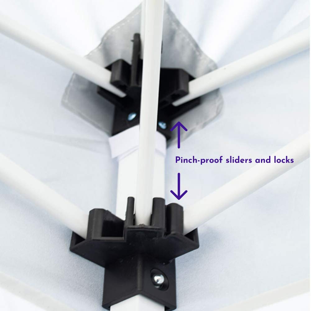 Impact Canopy 10' x 10' Canopy Tent Gazebo with Dressed Legs, White IMPACT CANOPY