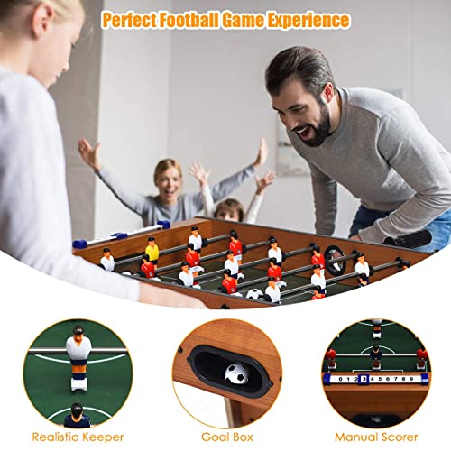 Giantex 27in Folding Foosball Table with 2 Mini Footballs, Score Keepers - ASTM Certified for Indoor Recreation, Great for Family Game Nights and Parties Giantex