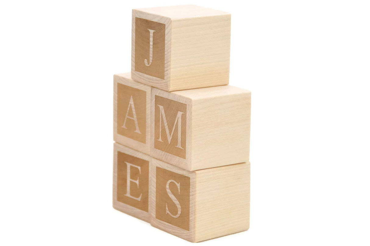 Letter Baby Blocks - Custom Personalized Name Blocks by Little Wooden Wonders Little Wooden Wonders