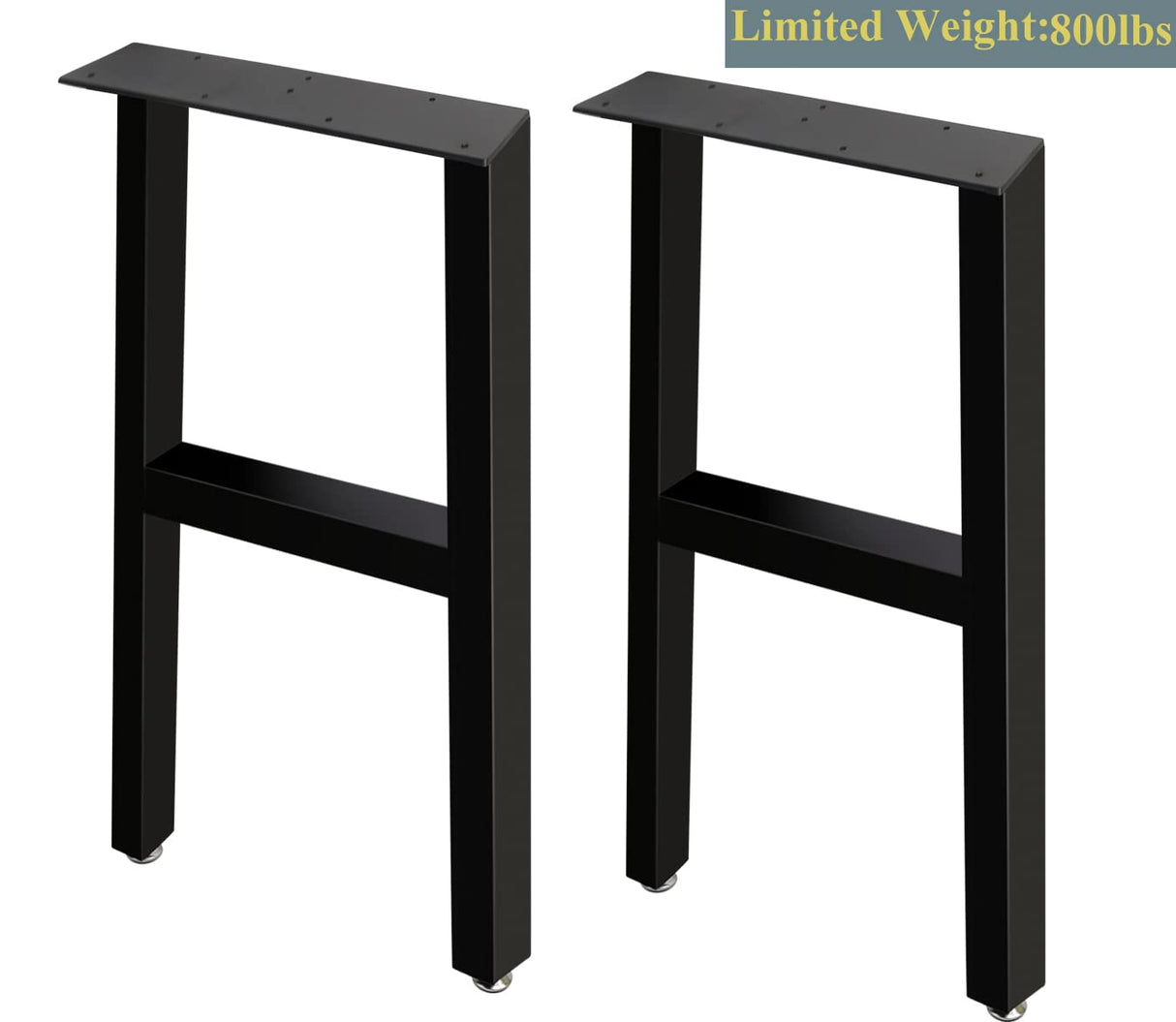 Lendpea Metal Table Legs,Heavy Duty Desk Legs Dining Table Legs Industrial Furniture Legs Table lega,Modern Coffee Table Legs,Set of 2 28” Height 18" Wide Lendpea