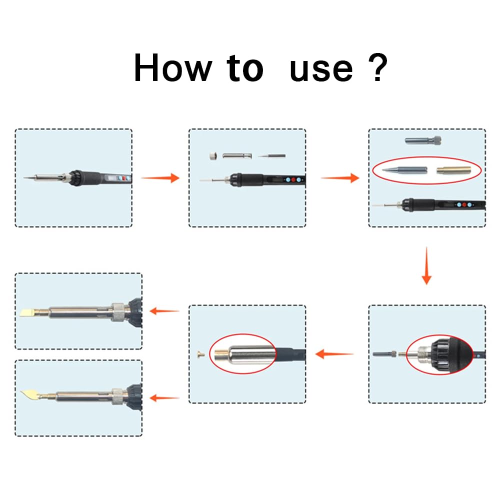 Casnorton 3D Printer Smoothing Tool Kit,3D Printing Modify Finishing Smoothing Solding Welding Iron Tool Cleaning Needle Soldering Iron with 8Pcs Brass Trimming Casnorton