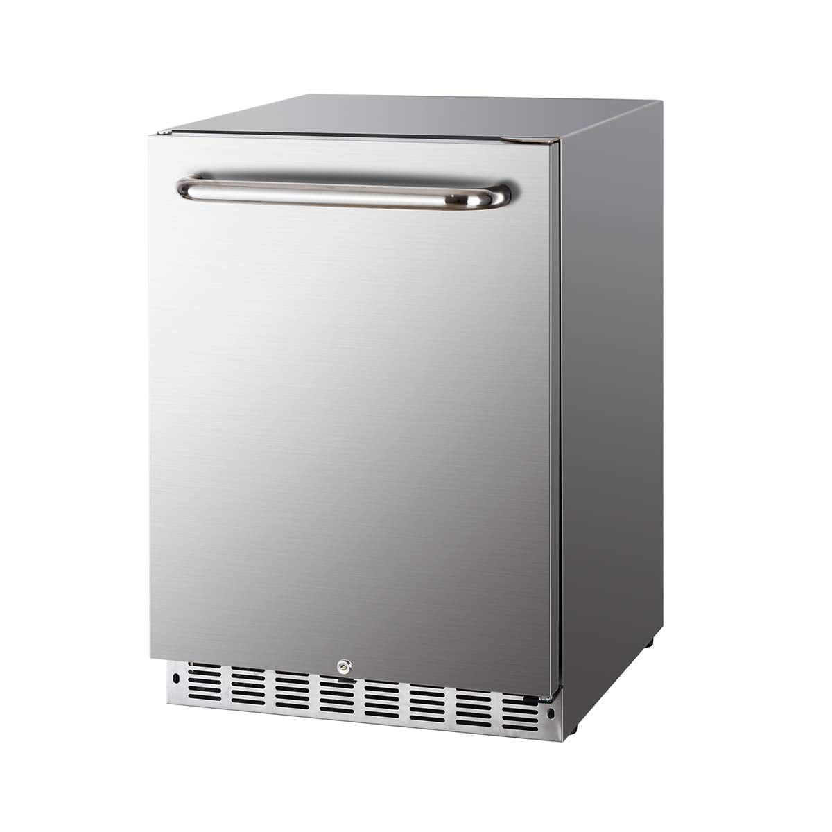 HCK Outdoor Refrigerator 24 Inch, Undercounter Refrigerators with Stainless Steel Door, 161 Can Beverage Fridge for Home Bar, Kitchen, Patio, Outdoor, Commercial Use HCK