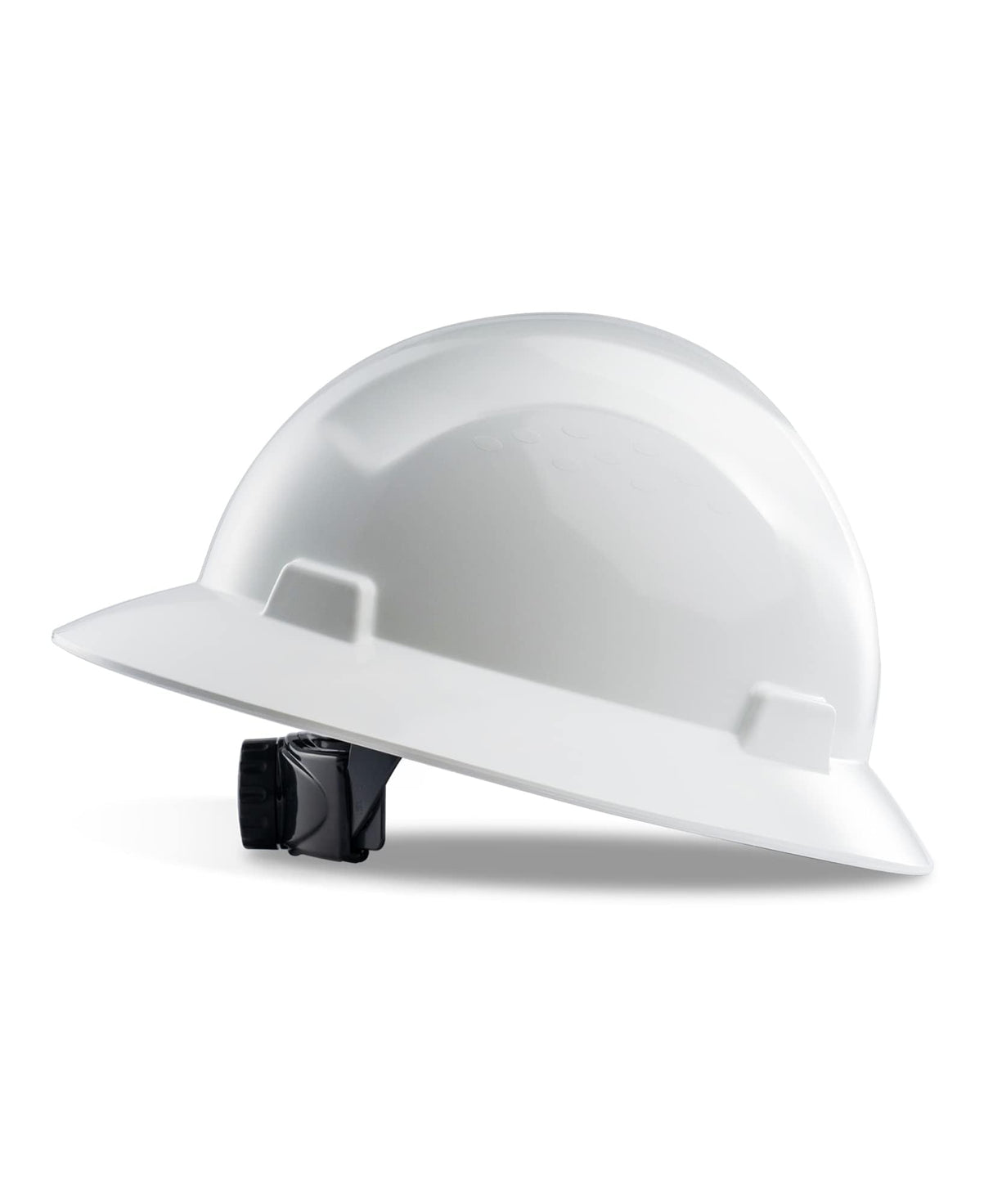 PACIFIC PPE Full Brim Hard Hat, OSHA Construction Work Approved, HDPE Safety Helmet with 4 Point Adjustable Ratchet Suspension, Class E, G & C, White PACIFIC PPE