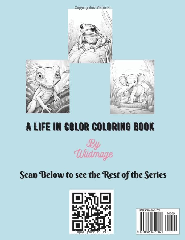 Life in Color - A Jungle Animal Coloring Book: Simple Coloring Pages for Kids with Jungle Animals WoodArtSupply